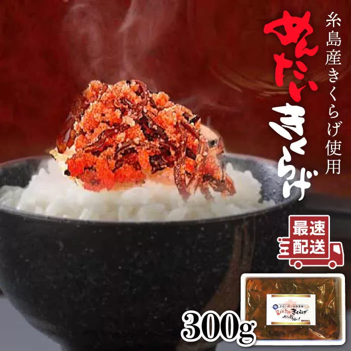 結樹農園 アグリス めんたい きくらげ 300g 《糸島》【結樹農園アグリス】きくらげ/国産/明太/明太子 [AAJ001]