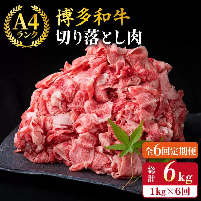 【全6回定期便】A4〜A5ランク 博多和牛 切り落とし 1kg （250g×4P） 切り落し《糸島》【糸島ミートデリ工房】 [ACA190]
