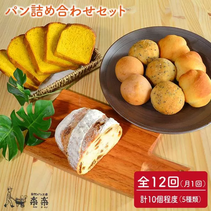 【 全12回 定期便 】身体がよろこぶ パン セット ( 卵 / 乳製品 不使用 )《糸島》【天然パン工房楽楽】【いとしまごころ】[AVC007]