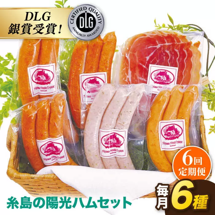 【 全6回 定期便 】  糸島 の 陽光ハム / ウインナー セット 5《糸島》 【志摩スモークハウス】 [AOA021]