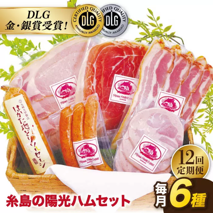 【 全12回 定期便 】  糸島 の 陽光 ハム セット 《糸島》 【志摩スモークハウス】 [AOA010]