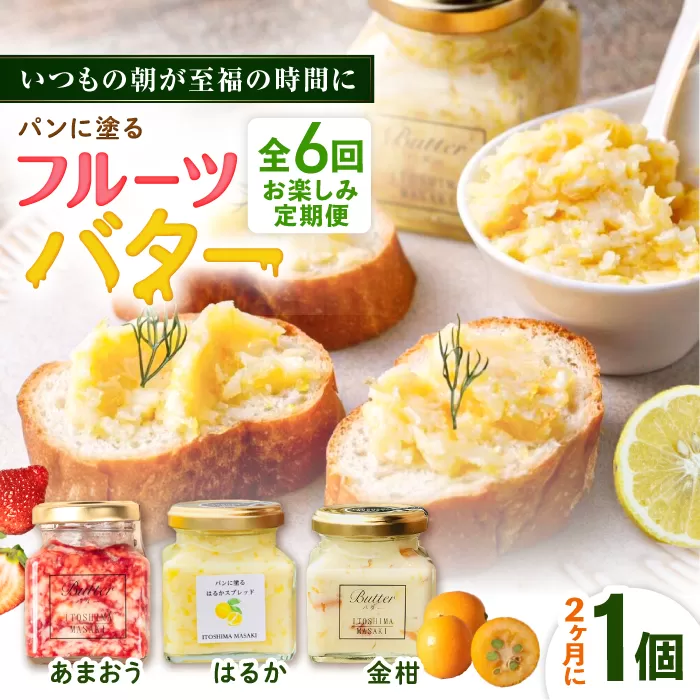 【全6回定期便/奇数月】お楽しみ定期便 フルーツバター大1個 糸島市 / 糸島正キ ジャム クリーム 果物 [AQA066]