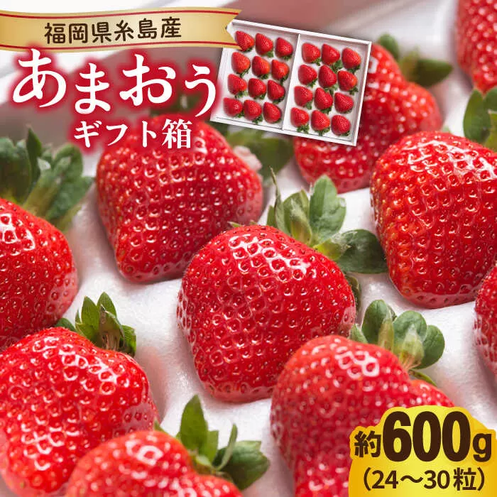 【先行予約】糸島産 あまおう ギフト 箱 ( 24-30粒 ) 【2025年12月上旬以降順次発送】 《糸島》【南国フルーツ株式会社】 [AIK011]