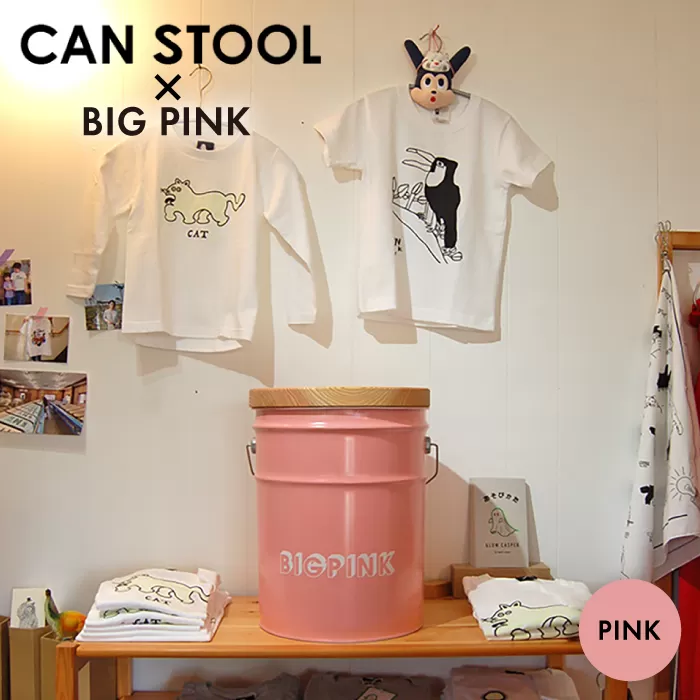 [BIG PINK]CANSTOOL 1台 糸島市 / スリークラウド [ASB011] スツール 収納 木製 おしゃれ 北欧 椅子 いす チェア