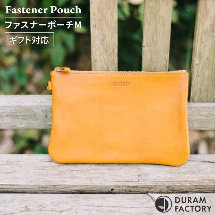 DURAM ファスナー ポーチ M 革 通帳 18012《糸島》【Duram Factory / ドゥラムファクトリー】[AJE015]