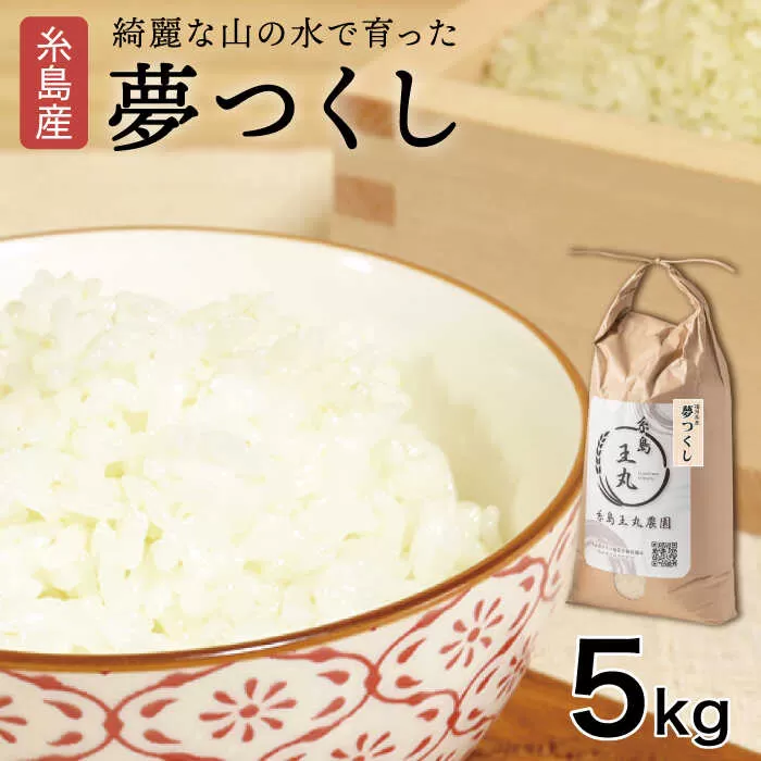 【令和6年産】糸島産 夢つくし 5kg　糸島市 / 糸島王丸農園 ( 谷口汰一 )【いとしまごころ】[AAZ001]