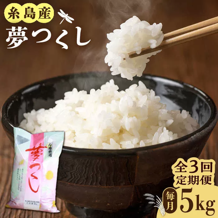 【全3回定期便】糸島産 夢つくし 5kg 糸島市 / 三島商店 [AIM005]