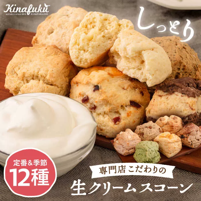 【自宅用】スコーンのイメージ変えてみませんか？定番＆季節の スコーン 12個セット 糸島 / スコーン専門店 キナフク 焼き菓子 焼菓子 洋菓子 スイーツ パン [AFA004]