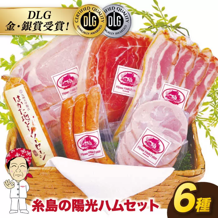  ＼DLG金賞・銀賞受賞！／糸島の陽光 ハム 6種 セット 糸島市 / 志摩スモークハウス ハム ソーセージ 食べ比べ[AOA001]