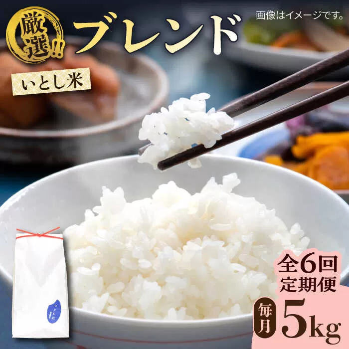 【全6回定期便】糸島産 いとし米 厳選ブレンド 5kg 糸島市 / 三島商店 [AIM036]