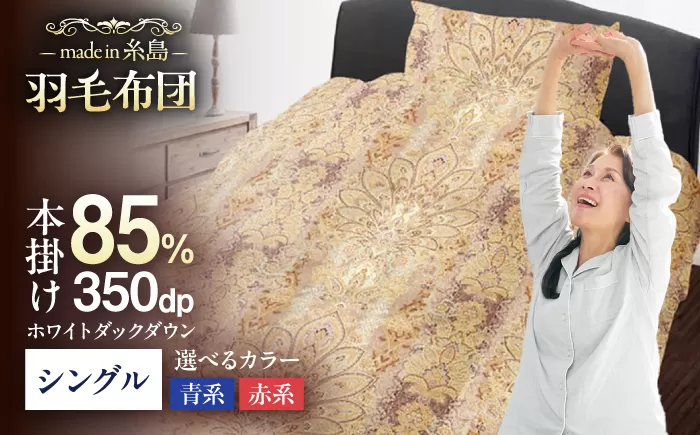 [訳あり][ 糸島 羽毛 ふとん ]羽毛 布団 柄おまかせ ダウン85%[ シングル ]糸島市 / 株式会社三樹 [AYM004] 本掛け 羽毛布団 布団羽毛 羽毛 布団 ふとん 掛け布団 掛けふとん シングル 訳あり おまかせ 羽毛布団