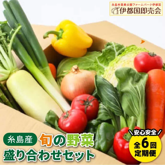 【 全6回 定期便 】 福岡県 糸島産 旬 の 野菜 盛り合わせ セット 《糸島》【株式会社フロンティア・アドバンス】 [AWC008]
