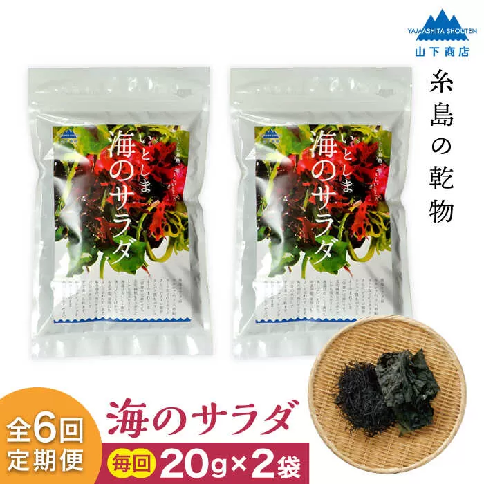 【全6回定期便】糸島の乾物 海藻 いとしま 海 の サラダ 2袋 糸島市 / 山下商店【いとしまごころ】 [ANA031]