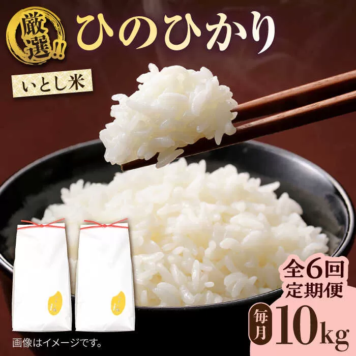 【全6回定期便】糸島産 いとし米 厳選ひのひかり 10kg 糸島市 / 三島商店 [AIM051]