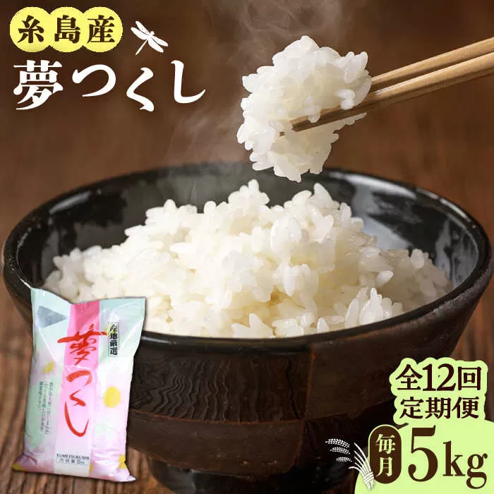 【全12回定期便】糸島産 夢つくし 5kg 糸島市 / 三島商店 [AIM007]