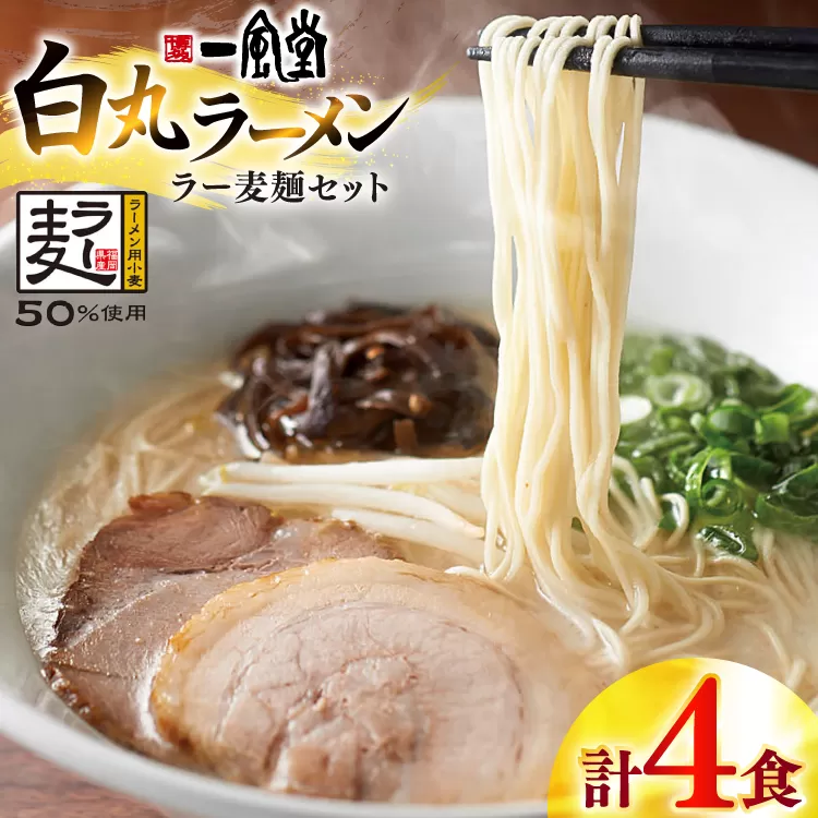 ラーメン 一風堂 白丸 ラー麦麺 セット 4食 [地域商社ふるさぽ 福岡県 宇美町 um40bfw220017] 豚骨 とんこつ らーめん 拉麺 豚骨ラーメン とんこつラーメン 博多ラーメン まとめ買い