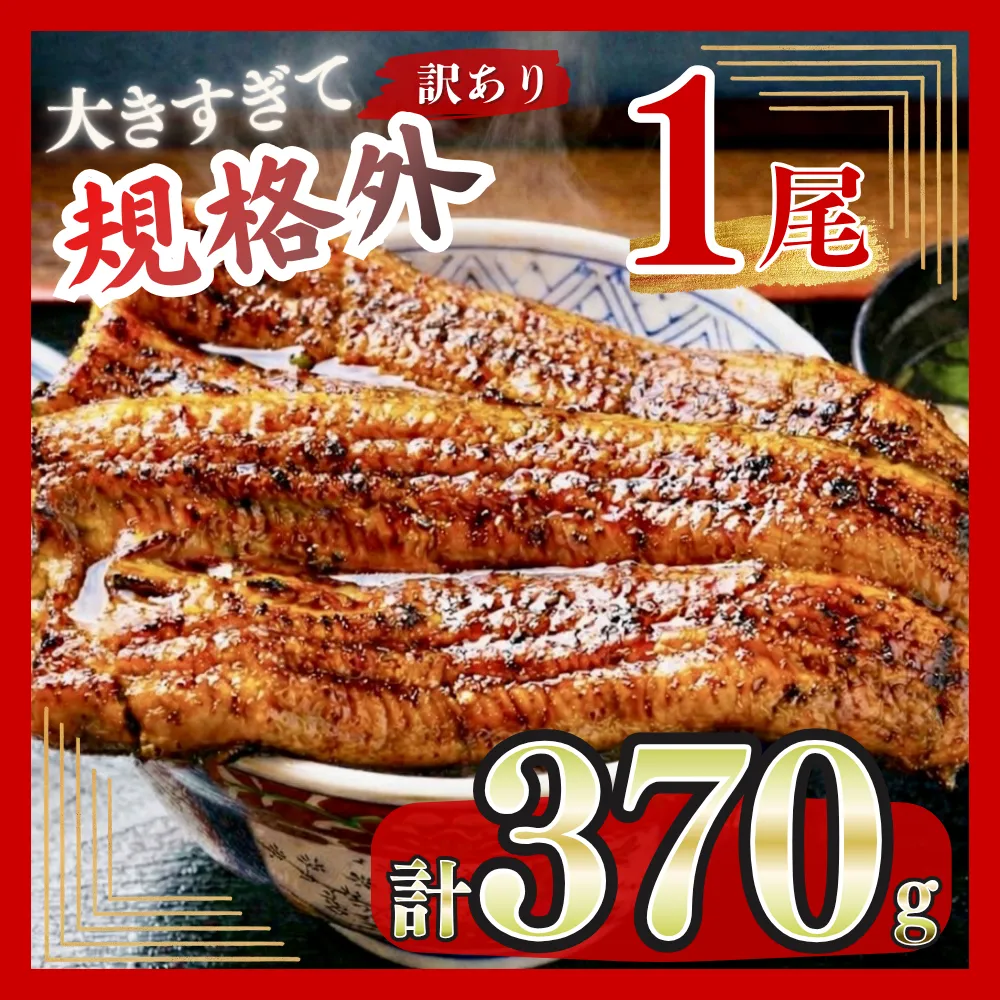 うなぎ 訳あり 鰻 蒲焼 特大 1尾 約370g 不揃い 規格外 小分け [大黒物産 福岡県 宇美町 um40bak830008] タレ 山椒付 茶葉蒸し ウナギ うなぎ蒲焼 鰻蒲焼き 蒲焼き かば焼き 真空パック 個包装 冷凍 unagi