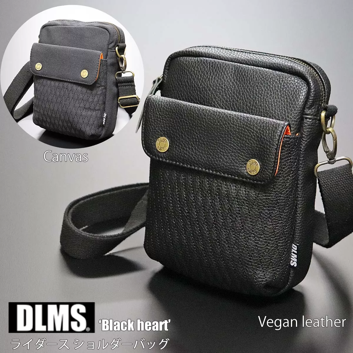 WZ008 DLMS ミニショルダーバッグ Black heart 