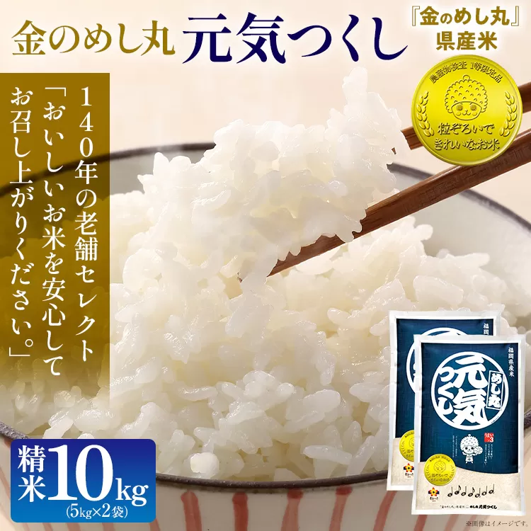 金のめし丸元気つくし精米10kg 元気つくし 福岡 お米 米 ごはん ご飯 お弁当 おにぎり 金のめし丸県産米 福岡ブランド米 めし丸 志免 志免町 福岡県