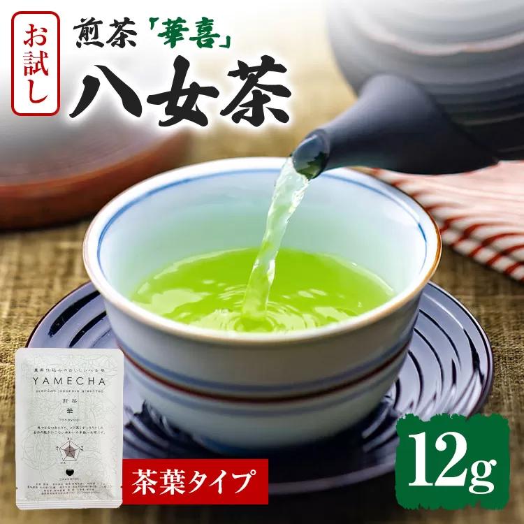 お試し企画【八女茶】原田茶園 煎茶 華喜 12g（茶葉タイプ）お試し 煎茶 福岡 茶葉 お茶