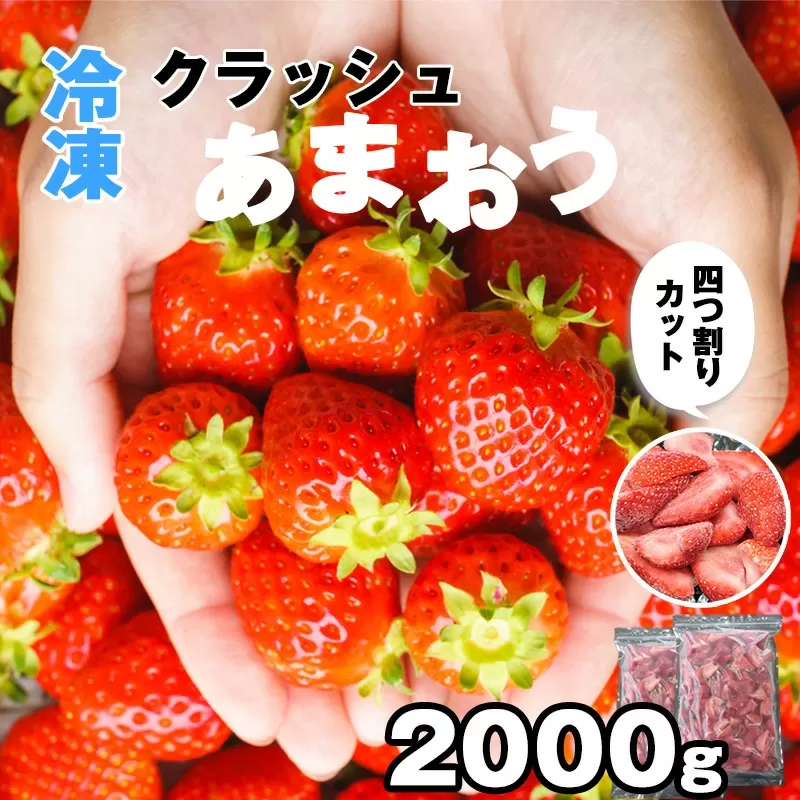 福岡県産 冷凍いちご クラッシュあまおう 2kg SF054-1【福岡県須恵町】