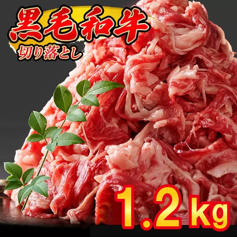 国産牛 切り落とし 1.2kg ( 400g × 3パック ) 昆布出汁仕上げ SF067-2 【福岡県須恵町】