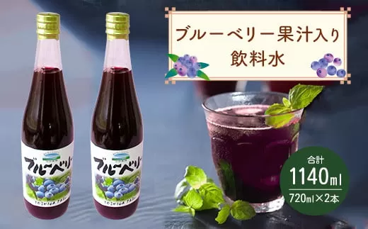 岡垣町産 ブルーベリー 果汁入り 飲料水 2本 セット【2025年8月下旬発送開始】