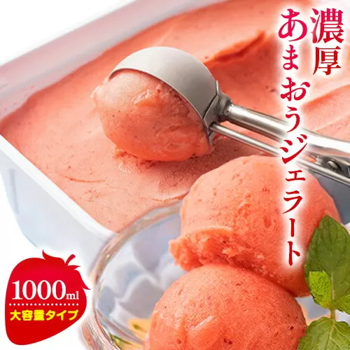 濃厚あまおうジェラート 1000ml 南国フルーツ株式会社《30日以内に出荷予定(土日祝除く)》福岡県 鞍手町 あまおう いちご ジェラート 果物 送料無料