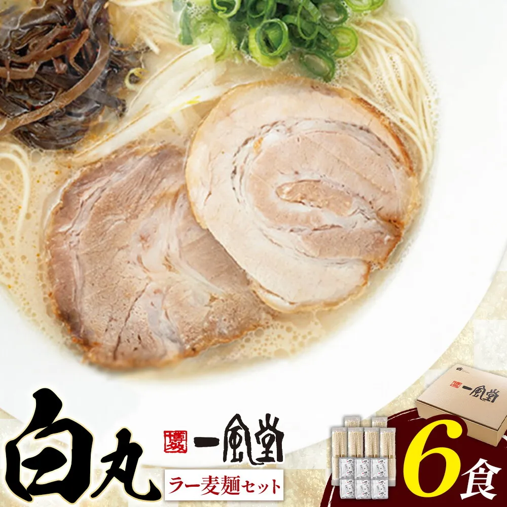 ラーメン 一風堂 白丸 ラー麦麺 セット 6食 地域商社ふるさぽ《90日以内に出荷予定(土日祝除く)》福岡県 鞍手町 ラーメン とんこつ 豚骨スープ 豚骨ラーメン ラー麦 麺