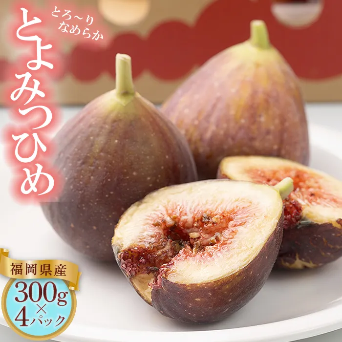 3V15 福岡限定!ブランドいちじく「とよみつひめ」約300g×4パック
