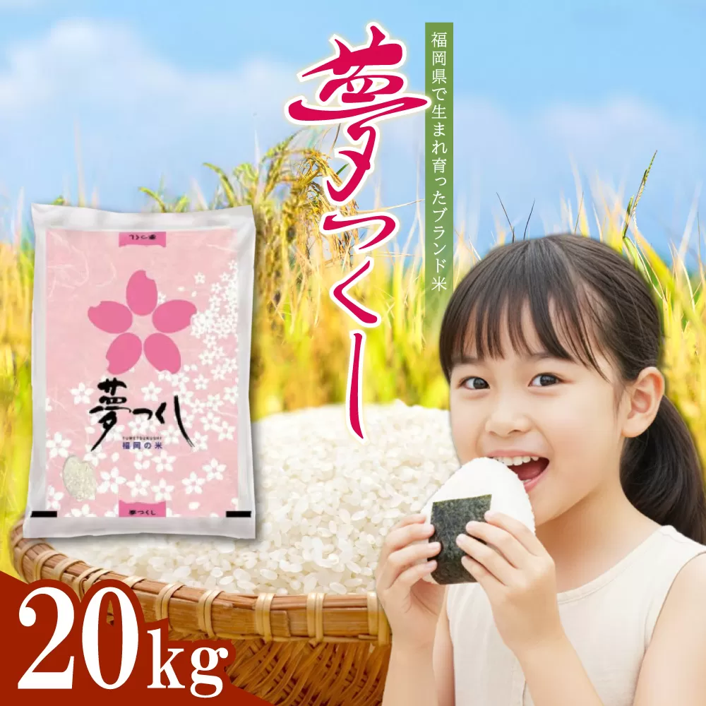 4J4 夢つくし(精米) 福岡県産ブランド米 20kg