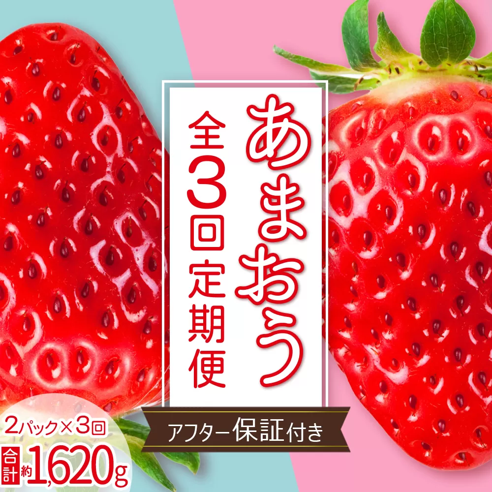 3S20 福岡県産 あまおう約270ｇ前後×２パック 【定期便 全3回】