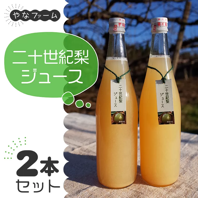 Ｑ２【やなファーム】二十世紀梨ジュース（７１０ｍｌ）２本セット