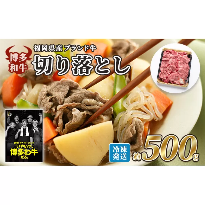 牛肉 国産 博多和牛 切り落とし 福岡県産 約500g 配送不可：離島