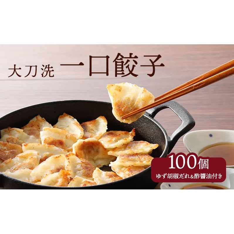 大刀洗 一口餃子 100個 特製たれ セット【ふるさと納税限定】 餃子