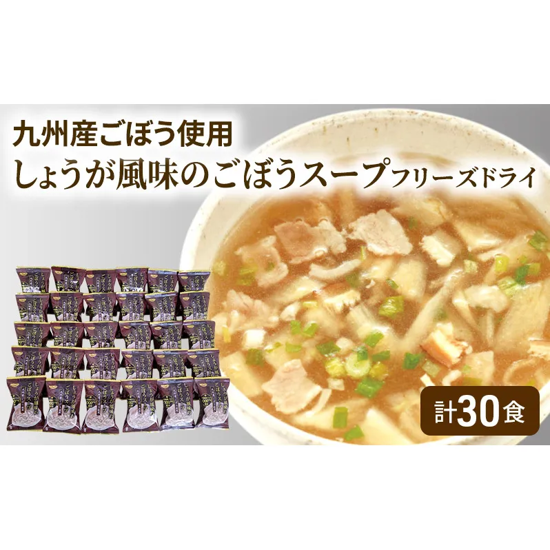 ～九州産ごぼう使用～ しょうが風味のごぼう フリーズドライスープ 30食