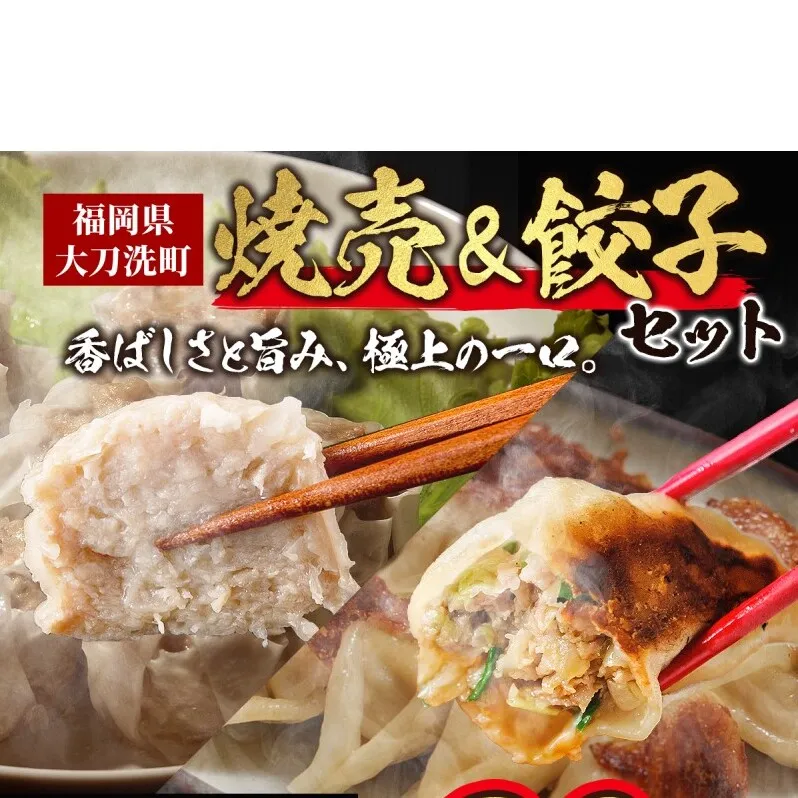 餃子菜館 餃子 60個 & 大粒 しゅうまい 2種類 各15個 計90個セット 酢醤油付き