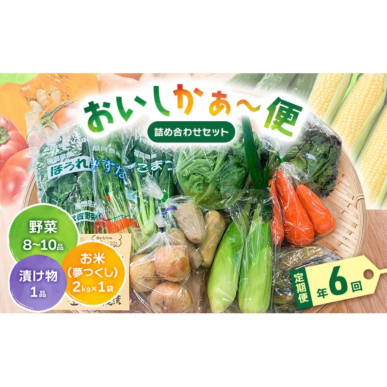 定期便 6ヶ月 おいしかぁ～便 詰め合わせ セット 年6回