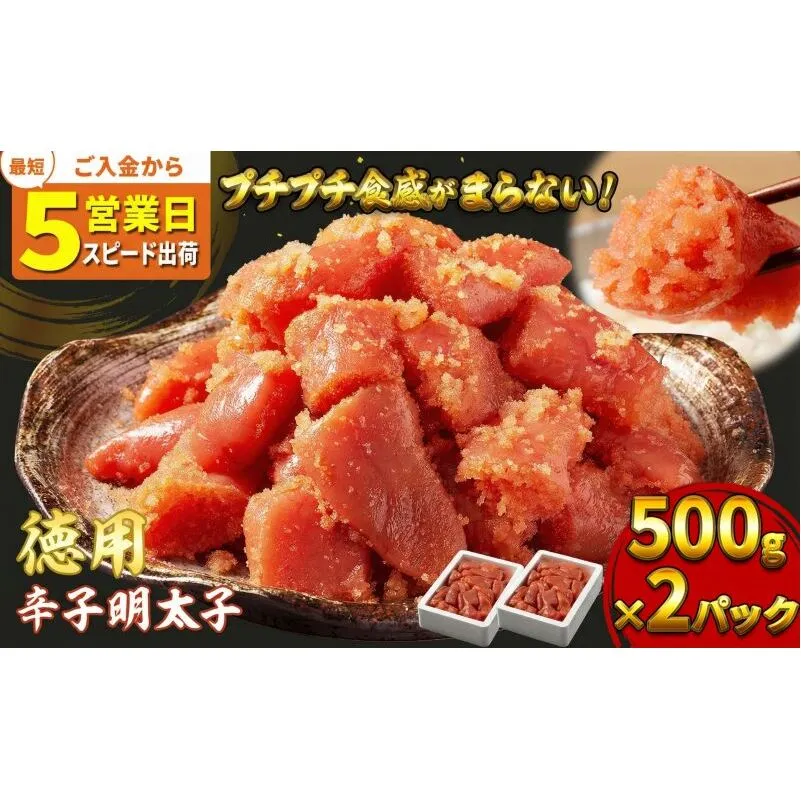 辛子明太子 1kg (500g×2) セット 【最短5日発送】 詰め合わせ 徳用 贈答用 明太子 めんたいこ 魚卵 海鮮 海鮮セット ご飯のお供 おにぎり おにぎりの具 ギフト 贈り物