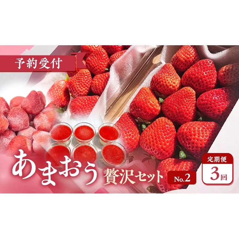 【2026年3月上旬より発送開始】【予約受付・3回定期便】あまおう贅沢セットNo.2 ※配送不可：北海道・沖縄県・離島