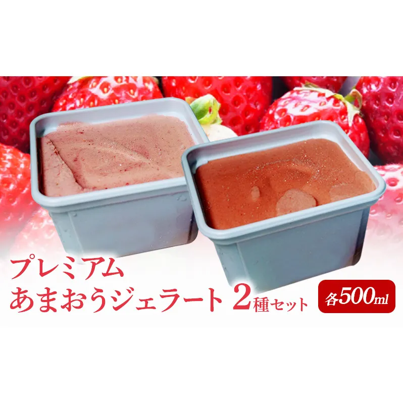 プレミアムあまおうジェラート 2種セット ( シャーベット ・ アイス 各500ml) あまおう いちご デザート ジェラート ※配送不可:北海道・沖縄・離島