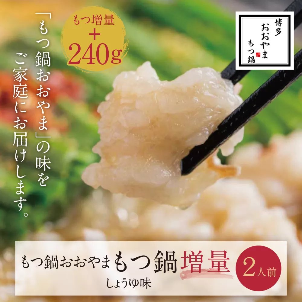 【もつ増量】福岡売上No1　博多もつ鍋おおやま もつ鍋しょうゆ味 2人前