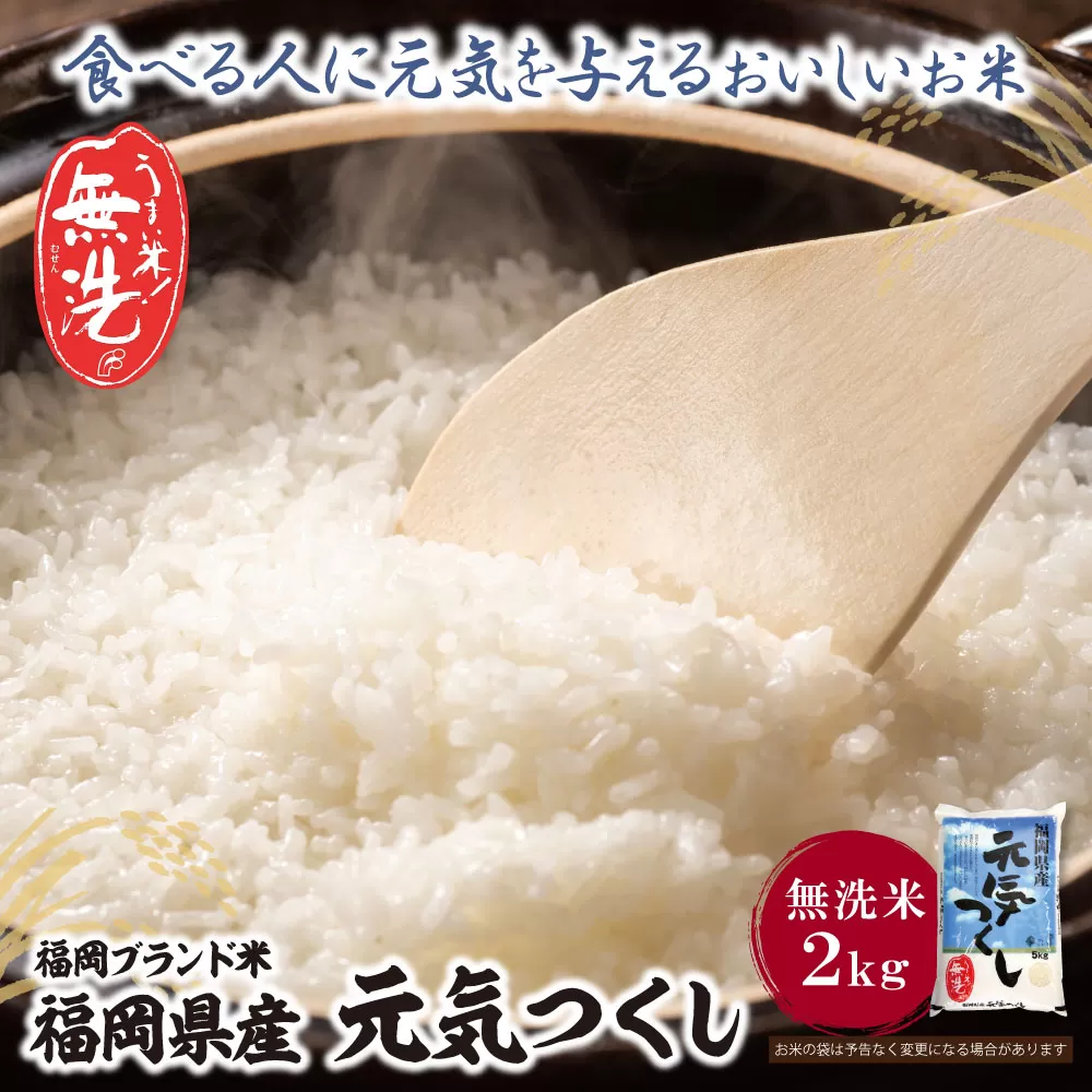 無洗米 元気つくし2kg