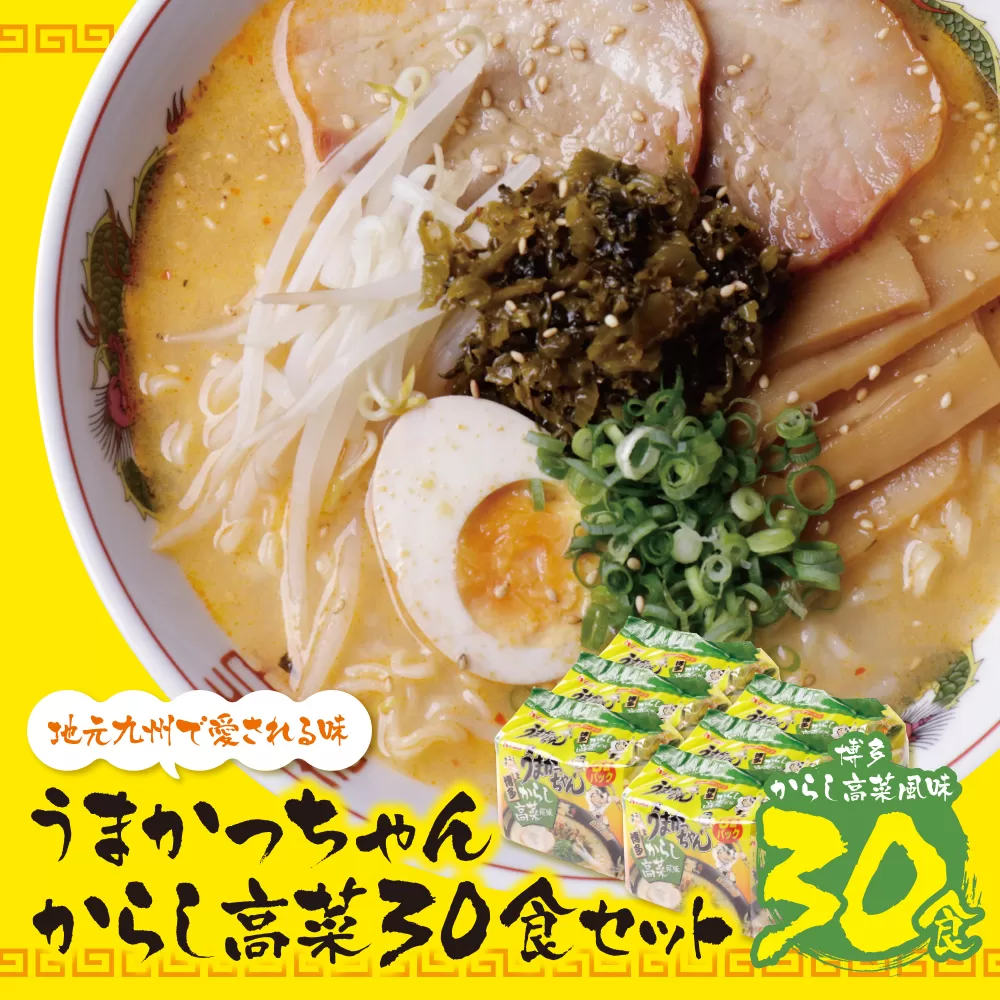 うまかっちゃん 豚骨ラーメン＜博多からし高菜風味＞(5袋×6)30食