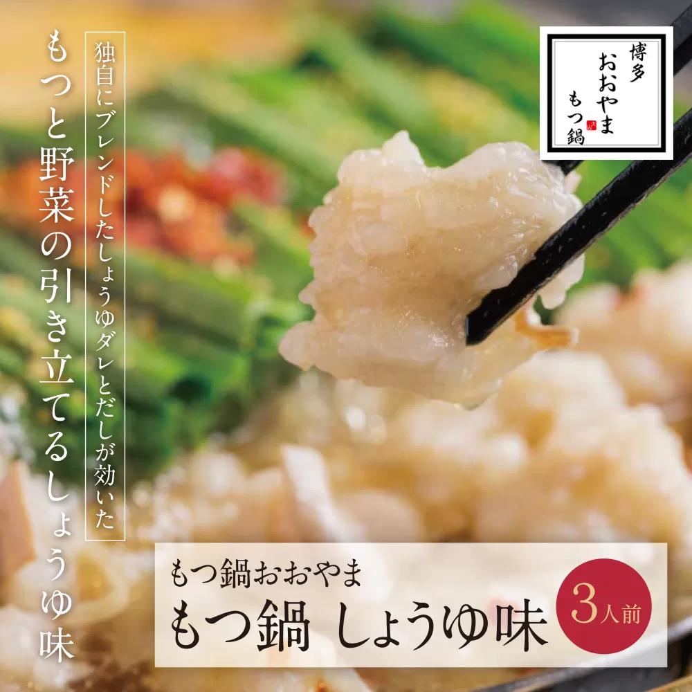 博多もつ鍋おおやま もつ鍋しょうゆ味 3人前