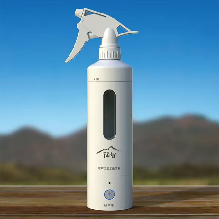 水と塩で簡単除菌!!電解次亜水生成器(充電式)