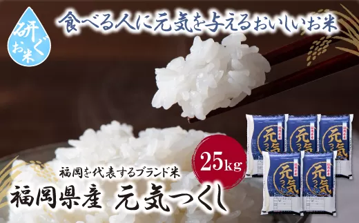 令和7年産 研ぐお米 元気つくし25kg 米 コメ 25kg 箱入り 5kg×5 福岡 25キロ 元気つくし 元気づくし 手軽 リピート 日時指定 ギフト お中元 お歳暮 コスパ 福岡県限定銘柄 人気上昇中 研ぐお米