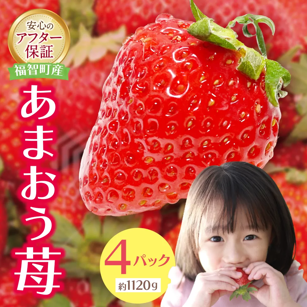 自然農法アルギット農業「あまおう苺」(4パック) いちご