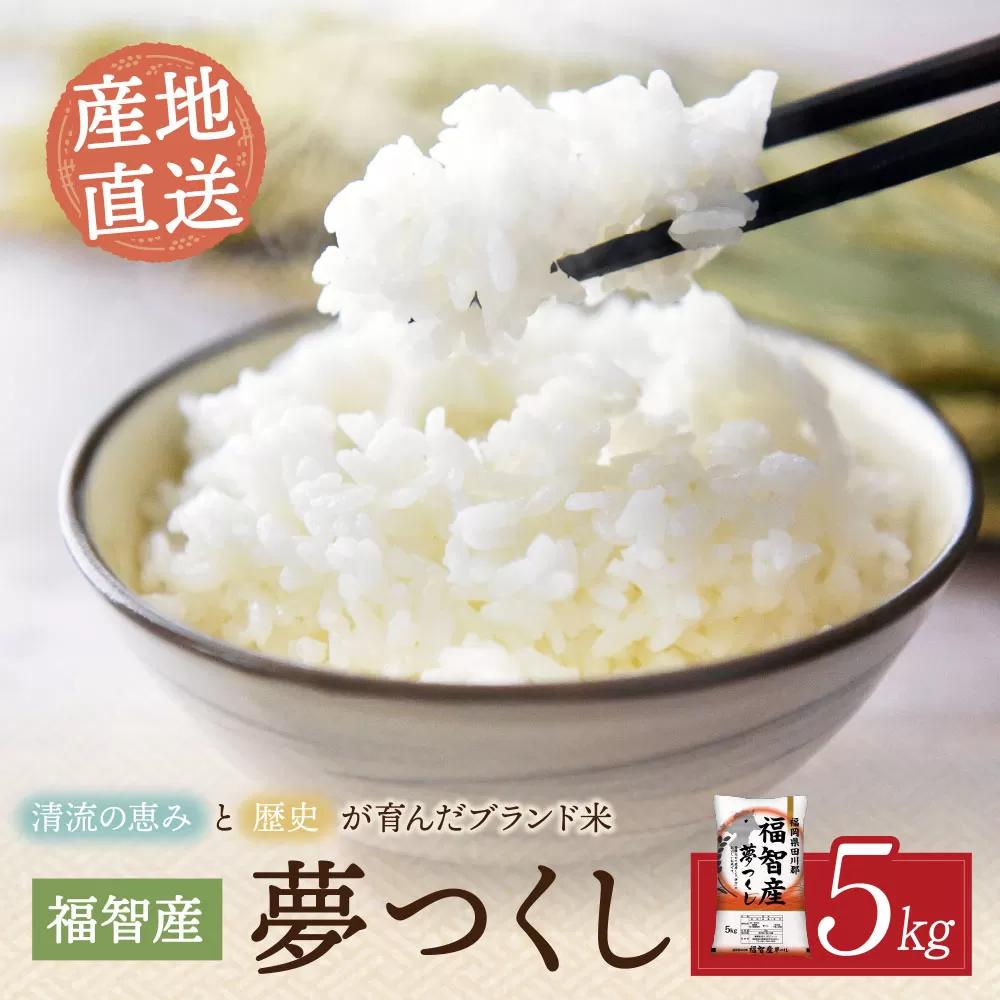 福智町産ブランド米(夢つくし5kg) お米 米 こめ コメ ブランド米 白米 人気 おすすめ 夢つくし ゆめつくし 福岡県産米 食料品 日常 福岡県