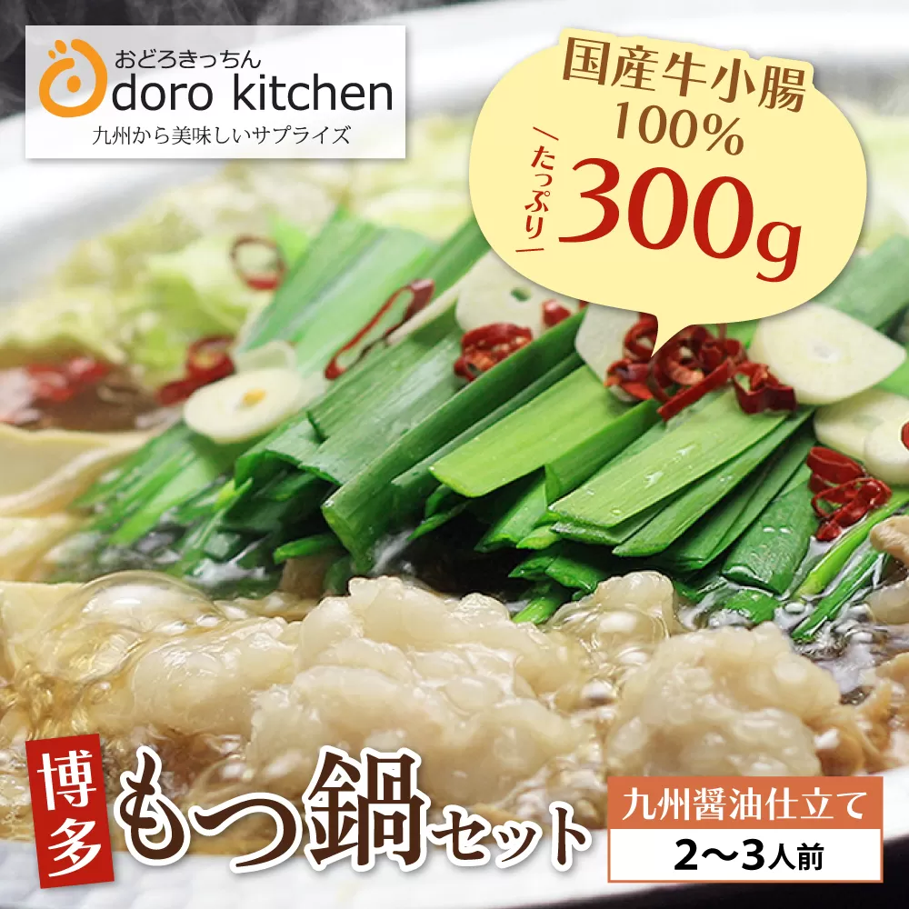 おどろきっちん 博多もつ鍋セット(九州醤油仕立て) 2~3人前